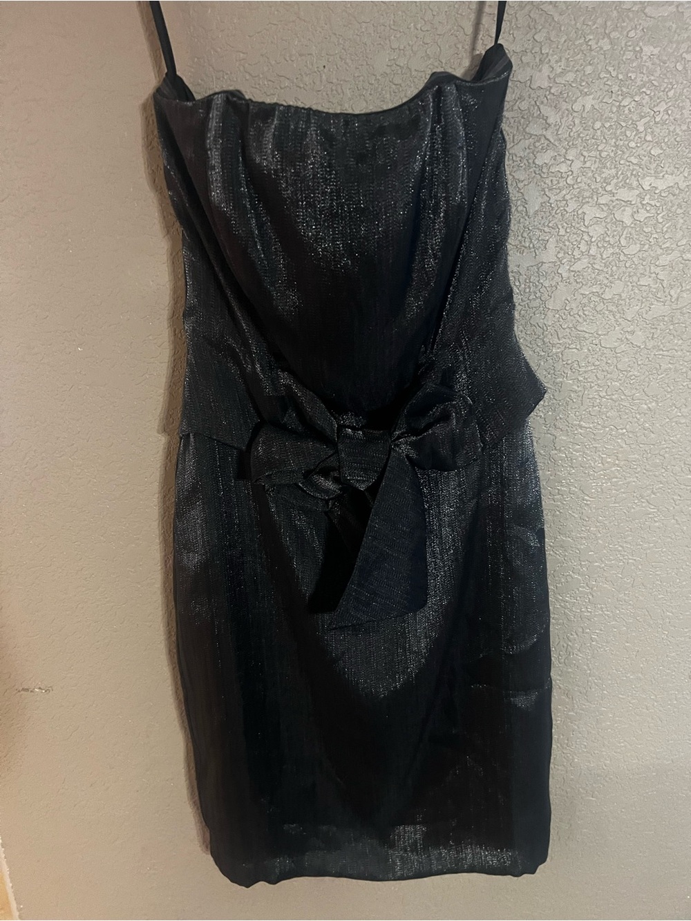 The Limited Black Shimmer Bow Mini Dress